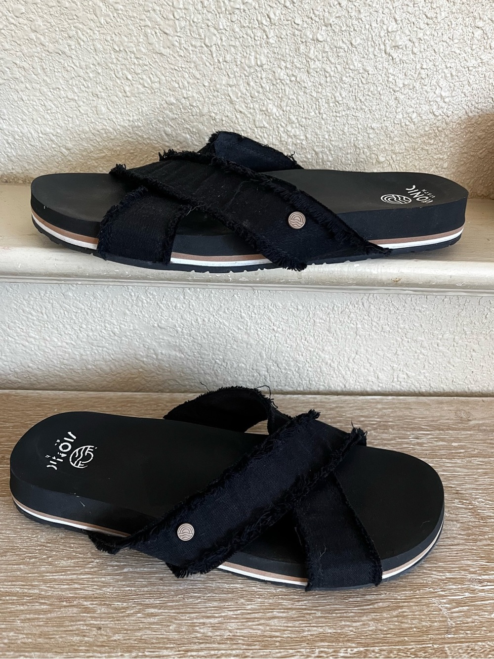 Vionic Beach Panama Washable Canvas Slide Sandals Women’s Size 9